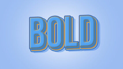 Bold Blue and Yellow 3D Text Style for Headlines