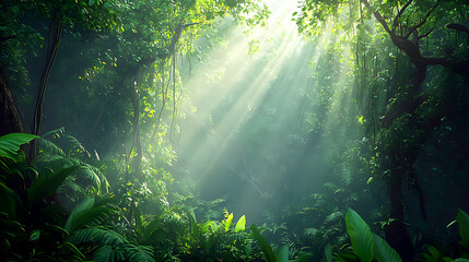 Obraz premium Dense Tropical Rainforest