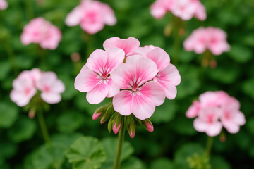 Pink Geranium Flowers (Photo)