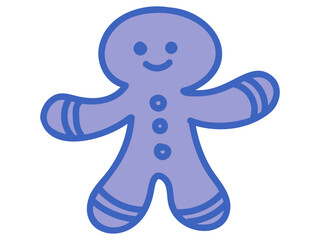 Simple and Fun Gingerbread Man Clip Art for Christmas Design