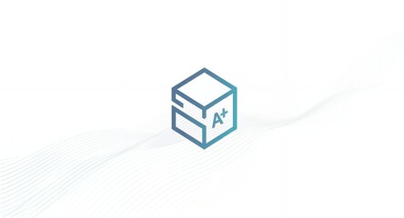 Abstract Cube A Grade Design White Background Technology Concept