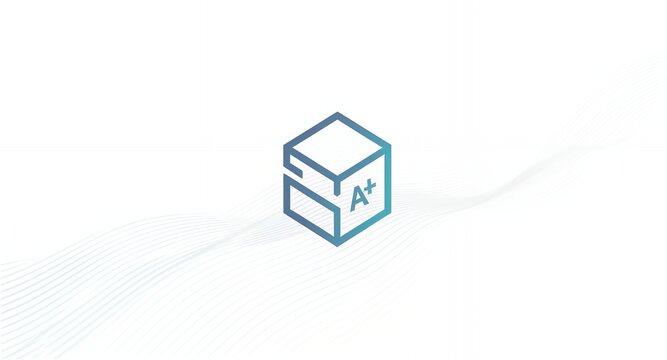 Abstract Cube A Grade Design White Background Technology Concept - Powered by Adobe