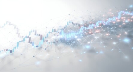 Abstract Financial Network Data Visualization Background