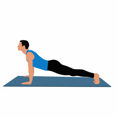 young man doing yoga