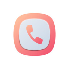 Phone Call Icon – Flat Style Mobile UI Element
