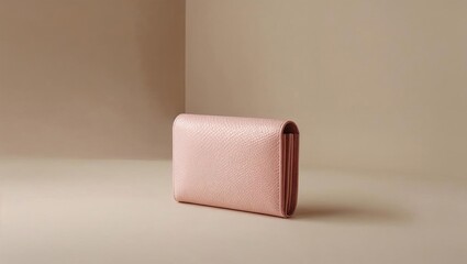 Light pink wallet with a minimalist design.