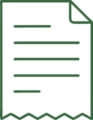 Document icon with lines, text or file symbol
