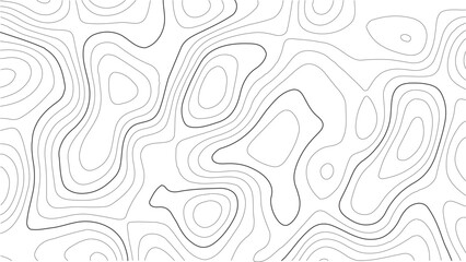 Topography terrain pattern with scientific elevation lines in minimal white style, ideal for mapping illustrations, infographic backgrounds, and travel art