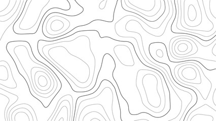 Topography inspired seamless vector with modern white line contours, landscape mapping textures, and vintage outdoors explorer style for backgrounds