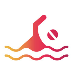 swimming Gradient icon
