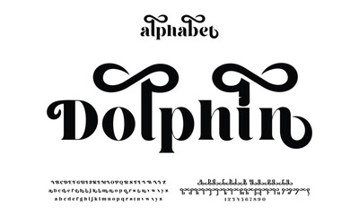 Elegant Uppercase lowercase Letters and Numbers. Classic Letter Minimal Fashion Design. Modern serif font typography regular decorative vintage concept. vector illustration.Headline font