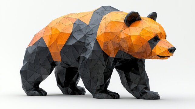 Low Poly Red Panda: Geometric Wildlife Art