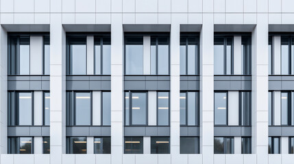 Modern Building Facade With Repeated Windows and Stylish Geometric Design