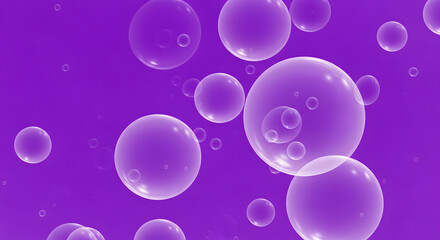 Deep Purple Backdrop Featuring Soft Glowing Translucent Bubbles