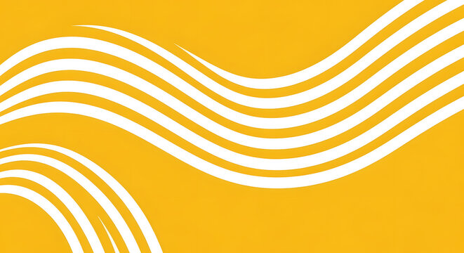 Mustard background with white parallel curved lines