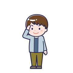 私服の大人／ななめ／男性 02