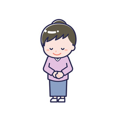 私服の大人／ななめ／女性 08