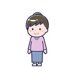 Obraz premium 私服の大人／ななめ／女性 09