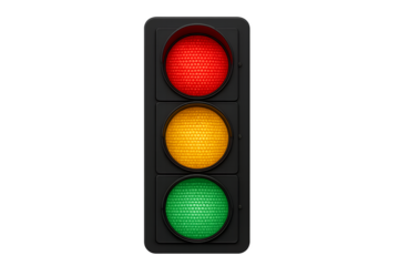 traffic light on white background
