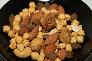Rustic Bowl of Nuts and Dried Fruits on a Quiet Afternoon