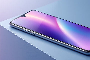 Sleek modern smartphone with a vibrant colorful screen