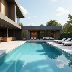 swimming pool in hotel resort
