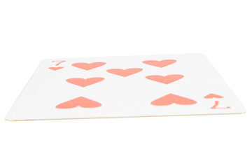 card gambling on white game luck seven hearts