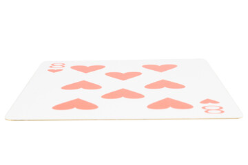 card gambling on white game luck eight hearts