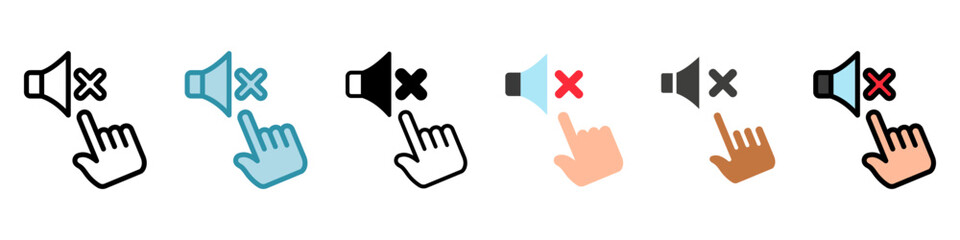 Mute multi style, mini illustration icon set. Vector for modern concept, print, UI, UX kit, web and app development. related to remote working, work from home.