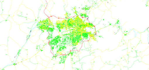 vector sketch illustration silhouette design detail site plan layout landscape map of ankara city layout 