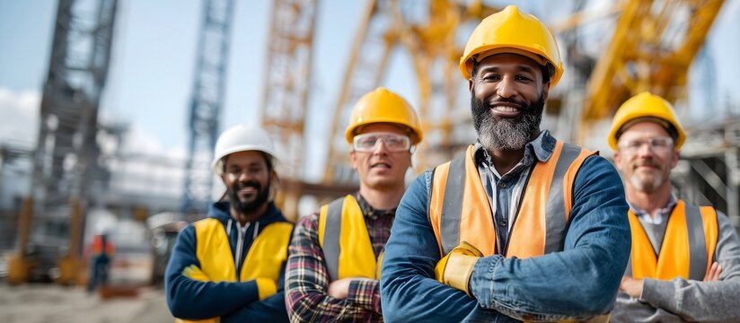 The Diverse group of construction industry concept for labor day 
