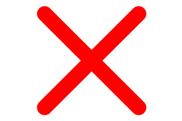 Fototapeta premium red cross mark