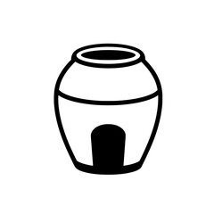 Simple Ceramic Jar: A simple, elegant illustration of a ceramic jar, showcasing its clean lines and smooth surface. Perfect for design projects needing a touch of minimalist charm.