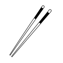 Chopsticks: Two elegant chopsticks, meticulously captured in stark monochrome, poised for culinary artistry. Delicacy meets simplicity in this striking depiction.