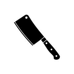 Sharp Butcher Knife: A sharp and sturdy butcher knife, designed for precision cutting, stands as a symbol of culinary expertise. This monochromatic image captures the essence of professional kitchens.