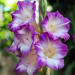 Purple gladiolus flower 