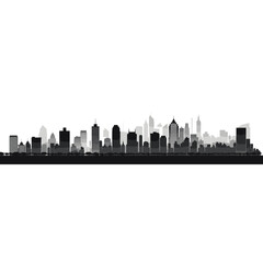 Obraz premium City scape Silhouette city architecture illustration vector