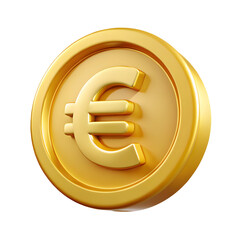 Obraz premium Golden euro coin symbol on a dark background