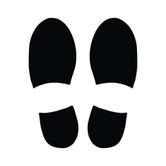 Hoofprint Vector Set, Minimalist Animal Track Icons in Flat Style