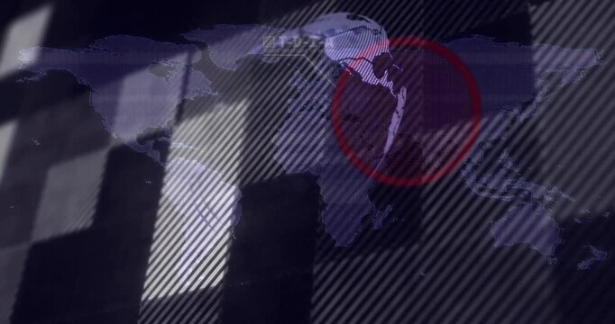Opening map, OTA airplane flying path, highlighting AC region, folding into 3D globe for route view