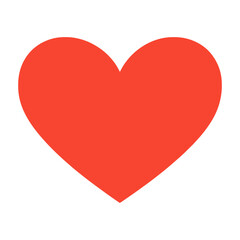 Red heart icon simple design minimalist vector