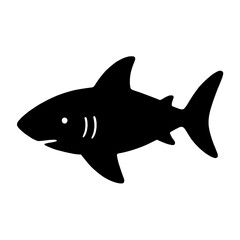 Obraz premium Silhouette shark marine illustration vector