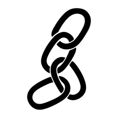 Fototapeta premium Minimalist black chain link illustration vector