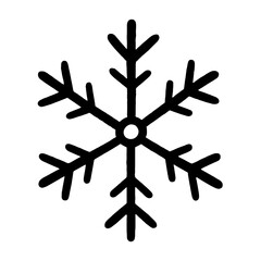 Simple black snowflake icon vector