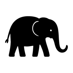 Fototapeta premium Silhouette elephant animal illustration vector