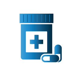 Obraz premium Medicine jar icon design template