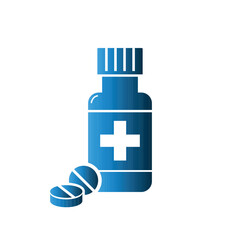 Medicine jar icon design template