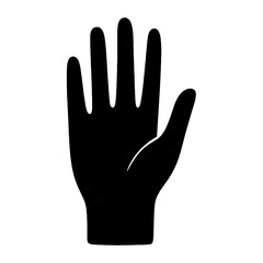 Obraz premium Silhouette hand gesture icon vector