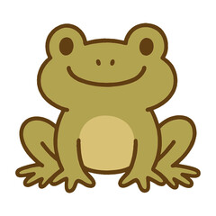 Fototapeta premium Cute cartoon frog illustration vector