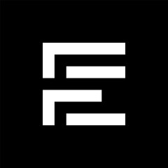 Letter FE creative minimalist monogram logo